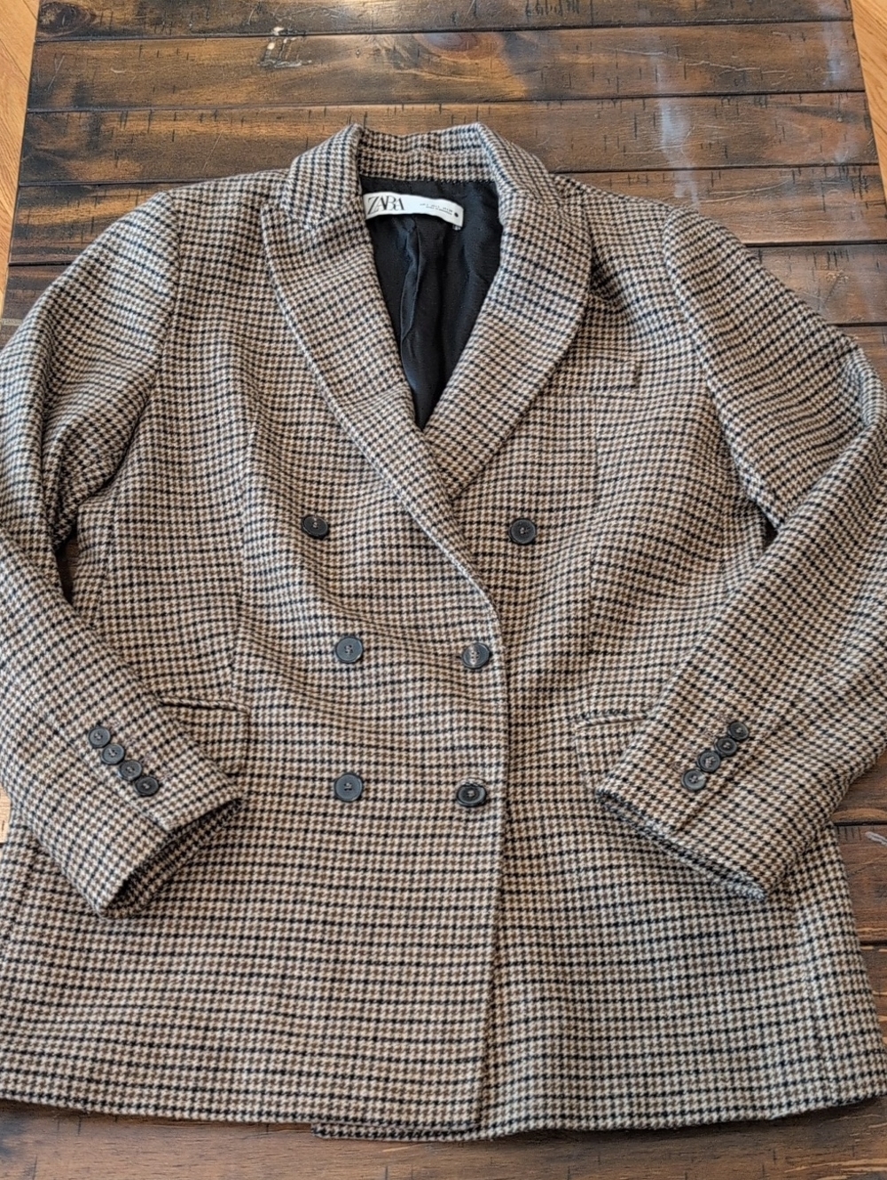 Zara Check Houndstooth Blazer - Picture 3 of 6